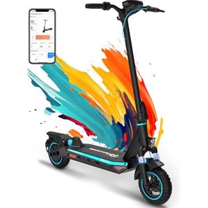 EVERCROSS Monopattino Elettrico Adulti 500W, Batteria 48V 624Wh, Autonomia fino a 60 km, Ruote Antiforatura 10", Pieghevole, Doppio Freno, Display LED e App, Portata 150 kg