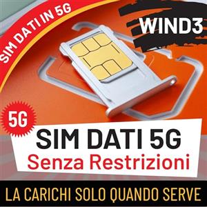 WINDTRE SIM DATI 5G GIGA ILLIMITATI VERI - parti con 100GB di Prova e poi decidi se attivare i Giga illimitati - La Carichi Solo Quando ti Serve - Full Speed Senza Limiti - Hotspot, Streaming & Gaming