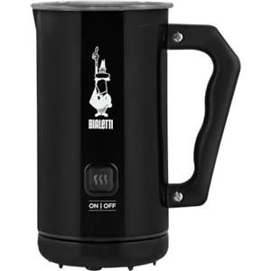 Bialetti Milk Frother Elettrico, Montalatte per Cappuccino, Capacità 150 ml Cappuccino o 300 ml Latte Caldo, Nero