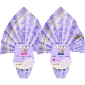 Generico Bauli Uovo Grandi Firme, Cioccolato al Latte, Cioccolato Bianco, Cioccolato Fondente, Edizione Lui e Lei, 365g (Lui, Cioccolato bianco)