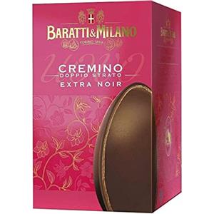 Amanti taste and passion Uovo Cremino Doppio Strato Extra Noir | Cioccolato Fondente Gianduja | Crema alle Nocciole Piemontesi | Baratti & Milano | 250 Gr | Uova di Pasqua | Idea Regalo Pasquale