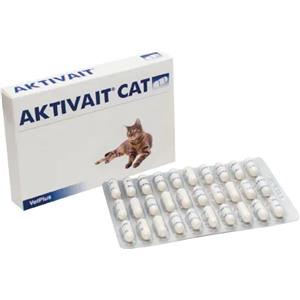 VetPlus Aktivait - Mangime Complementare per Gatti Anziani, 60 Capsule per Supporto Cognitivo e Fisico