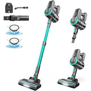 Ziaggnar Aspirapolvere Senza Fili, Scopa Elettrica Senza Fili ultraleggero 6 in 1, 55 minuti di autonomia, Anti-Avvolgimento, Aspirapolvere potente per Pavimenti/Tappeti/Peli Animali