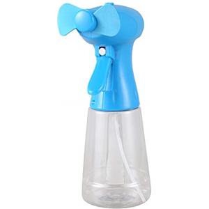 Sujurio Ventilatore con Spruzzo d'Acqua Ventilatore per Nebulizzazione Palmare - Ventilatore per Nebulizzazione con Come Ventola Un Batteria Spruzzatore Bottiglie d'Acqua (300 Ml)