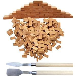 Woohome 250 Pz Mini Mattoni in Miniatura 1:16 Rosso Mini Mattoni di Costruzione per Micro Paesaggio, Fai Da Te Casa Delle Bambole in Mattoni Diorama Fairy