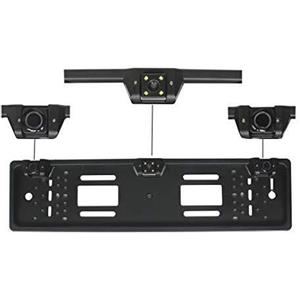 AntDau71 - PORTA TARGA DVR CON TELECAMERA POSTERIORE 4 LED E SENSORI DI PARCHEGGIO 170° AUTO NIGHT VISION