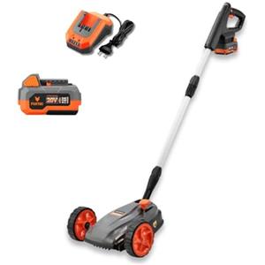 FUXTEC FX-E1RMEH20-SET Tagliaerba a Batteria 20V - Tosaerba Compatto a Una Mano Mulching con Batteria 4Ah e Caricabatterie, Larghezza 22cm, Altezza Regolabile, 300W