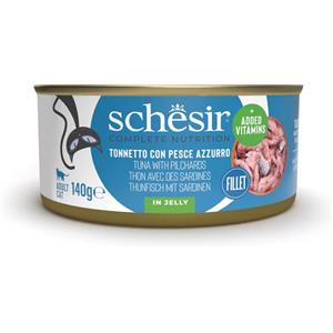 Schesir Cibo Umido per Gatti Adulto al Tonnetto e Pesce Azzurro in Gelatina - 140g