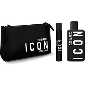 Dsquared2 Icon Pour Homme Cofanetto Regalo - Eau de Parfum 100ml Travel Spray 10ml Trousse Nera