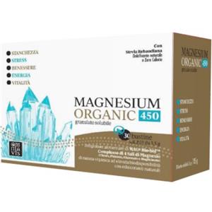 BIODUE Magnesium Organic 450 mg - Integratore Alimentare in 30 Bustine con 4 Sali di Magnesio