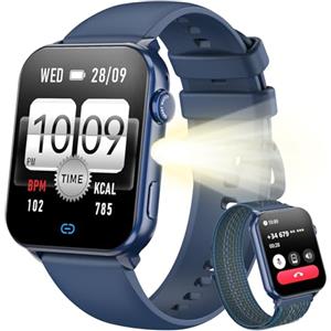 Blackview Smartwatch Uomo Donna, Effettua e Rispondi alle Chiamate,1,91'' Orologio Intelligente 100+ Modalità Sportive/Sonno/Cardiofrequenzimetro/SpO2/ Torcia per Android IOS