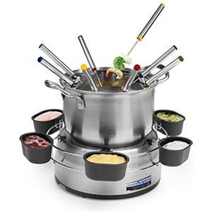 Princess 172680 Set fonduta Family, 800 W, in Acciaio Inox, Argento