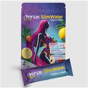 PALADIN PHARMA Drenax Forte Slim Water Fragola e Limone - Integratore Drenante in 24 Bustine Effervescenti con Betulla, Pilosella e Ananas