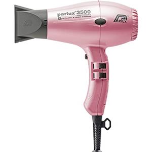 Parlux 3500 Super Compact - Asciugacapelli Professionale Rosa, 2000W, Tecnologia Ionica e Ceramica, 4 Temperature e 2 Velocità