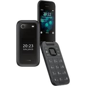 Nokia 2660 Flip - Telefono Cellulare 4G Dual Sim, Tasti Grandi, Tasto SOS, Fotocamera, Bluetooth, Radio FM Wireless e lettore mp3, Ampia batteria, Nano SIM, Nero, Display 2.8 [Italia]