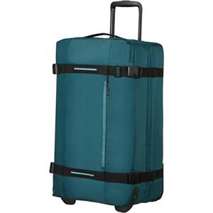 American Tourister Urban Track - Borsa da viaggio con 2 rotelle, 68 cm, Borsone leggero M con 2 scomparti e lucchetto TSA, 84 L, Perfetto per lunghi viaggi - Blu (Totally Teal)