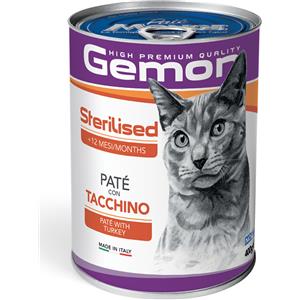 MONGE GEMON GATTO PATE' STERILISED TACCHINO GR.400