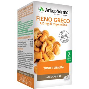 Arkopharma Fieno Greco - Integratore Alimentare 40 Capsule per Metabolismo e Digestione