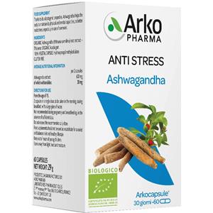 ARKOFARM Srl Arkopharma Anti Stress Ashwagandha Bio 60 Capsule - Integratore Alimentare