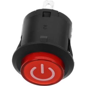 GARVALON Interruttore Di Accensione a Pulsante 3 Poli Per Giocattoli Elettrici Per Ragazzo Ragazza, Accessorio Per Moto Elettrica Design Giocoso e Facile Da Avviare