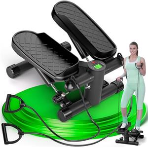 Ultrasport Mini Stepper Fitness Casa con Display LCD Multifunzione e Fasce di Resistenza I Home Stair Stepper, Idraulico up down