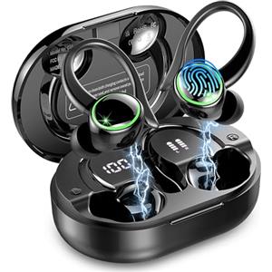 Matast 2026 Cuffie Bluetooth 5.4 Sport, Auricolari Bluetooth con 6D Bass Stereo, 50 Ore Cuffie In Ear Cancellazione Rumore ENC e 4 HD Mics, HiFi Cuffiette LED Display, IP7 Impermeabile Cuffie Senza Fili