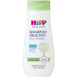 HiPP Baby Care Shampoo Delicato 200 ml - Deterge con Estratto di Mandorle Bio, pH Neutro, Ideale per Pelli Sensibili
