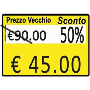 Printex Etichette Removibili Gialle 26x19mm - Rotolo da 600 Etichette, Confezione da 10 Rotoli