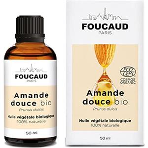 FOUCAUD | Olio di Mandorle Dolci | Prunus Dulcis | BIOLOGICO | 100% Naturale | Ammorbidente | Lenitivo | 50 ml | Marca Francese Nata nel 1946