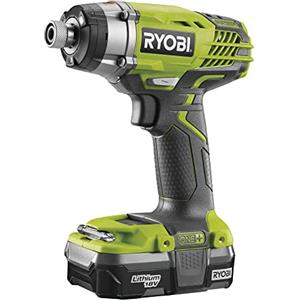 Ryobi R18ID3-0 Avvitatore ad Impulsi a Batteria 18V ONE+, Batteria non Inclusa, con 3 Luci LED, 3 Velocità, per Serrare e Rimuove Elementi di Fissaggio
