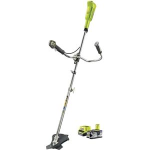 Ryobi RBC18X20B4F Decespugliatore a Batteria 18V ONE+, Larghezza di Taglio 20 cm (lama) - 30 cm (filo), Batteria 4.0 Ah Inclusa, Impugnatura a Manubrio