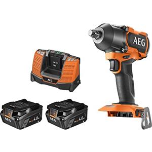 AEG BSS18MTF12BL-402C Avvitatore ad Impulsi Brushless 18V a Media Coppia, Senza Batteria, Attacco 1/2˝ Quadro, 180mm di Lunghezza, 4 Modalità di Utilizzo (inclusa Auto), Fino a 785Nm di Coppia