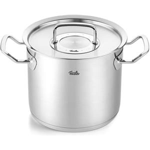 Fissler Original,Profi Collection Pentola elevata in acciaio inox 5.2 L, 20 cm, incluso coperchio in metallo, scala di misurazione interna, cottura a induzione