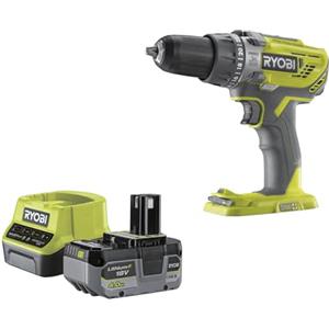 Ryobi R18PD3-140SA Trapano a Percussione 18V ONE+ con Batteria 4.0 Ah, Caricabatterie, Set 31 Inserti e Borsa, Mandrino 13 mm, 50 Nm, 2 Velocità