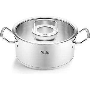 Fissler Original-Profi Collection - Pentola per arrosto, diametro 20 cm, capienza 2,6 litri, in acciaio inox, rostiera con coperchio in vetro, compatibile induzione
