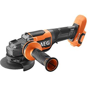 AEG BEWS18-115BLPX2-0 Smerigliatrice Angolare 115mm Brushless 18V, Prestazioni di Taglio Fino a 9.000 g/min, Carter Regolabile Senza Chiave, con Tripla Protezione