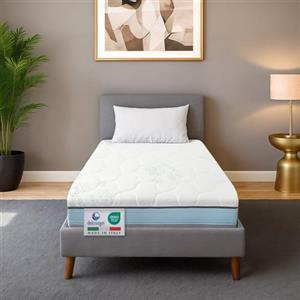 DOLCI SOGNI Materasso Singolo 80x190 Memory Foam - Materasso 80x190 Alto 20cm, Doppio Comfort Ortopedico e Ergonomico, Sfoderabile con lato Estate e lato Inverno, Made in Italy
