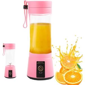 Jlobnyiun Frullatore Portatile - Frullatore Elettrico | Frullatore Per Frutta Con Ricarica Usb Da 400 Ml,spremiagrumi a Pulizia Automatica Con Cordino Miscelatore a Tenuta Stagna Per Viaggi Casa Lavoro