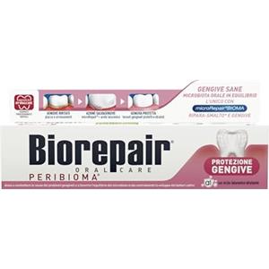 Biorepair, Dentifricio Protezione Gengive Peribioma, Combatte e Previene Problemi Gengivali, con Probiotici, Acido Ialuronico Idratante, Senza Fluoro, 60 ml