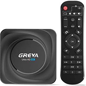 GREVA Android TV Box 11.0, 8K TV Box RK3566 CPU 8GB RAM 128GB ROM Supporto 100/1000M LAN Enternet 2.4G/5.8G WiFi BT 5.0 USB 2.0/3.0 Smart TV Box