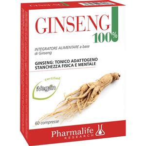 Pharmalife Research Ginseng 100% - Integratore Alimentare Tonico Energetico in 60 Compresse