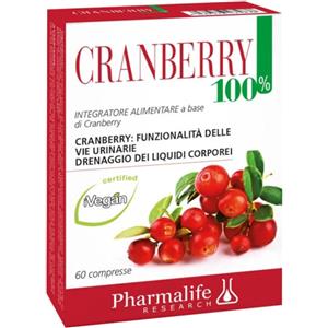Pharmalife Research Cranberry 100% - Integratore Alimentare per la Prevenzione delle Infezioni Urinarie - 60 Compresse