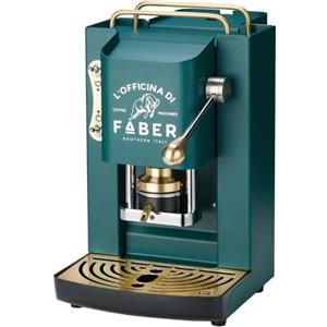 Faber Italia MACCHINA PER CAFFE' FABER PRO DELUXE VERDE INGLESE PRESSACIALDA IN OTTONE ELETTROVALVOLA E TERMOSTATO 95 TELAIO IN ACCIAIO