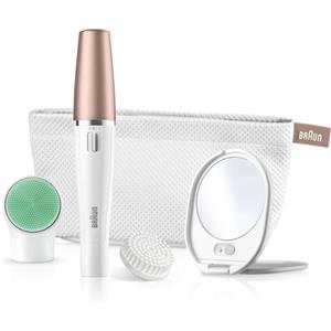 Braun Epilatore Viso Braun FaceSpa Accessori Inclusi Specchio e Pochette Rivitalizza il Viso 851V Bianco