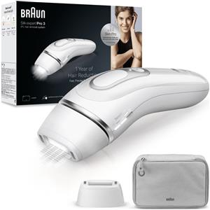 Braun Epilatore A Luce Pulsata Donna Braun Silk-expert Pro Silk expert Pro 3 PL3020 Bianco/Argento