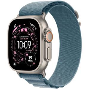 APPLE Smartwatch Apple Watch Ultra 3 titanio 49mm Alpine Loop blu chiaro M con connettività cellulare