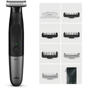 Braun Regolabarba Philips Series X XT5200 Face Body Travel nero argento