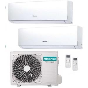Hisense Climatizzatore Dual Split Inverter 9000+9000 Btu Condizionatore Classe A++/A+ Gas R32 WiFi- 2AMW35U4RGC Serie Hi-Comfort