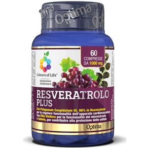 OPTIMA NATURALS Srl COLOURS OF LIFE RESVERATROLO PLUS 60 COMPRESSE 1000 MG