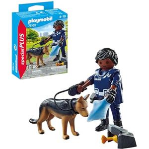 Playmobil Special Plus 71162 - Set da Gioco Poliziotto con Cane Detective, 10 Pezzi, Giocattolo per Bambini dai 4 Anni